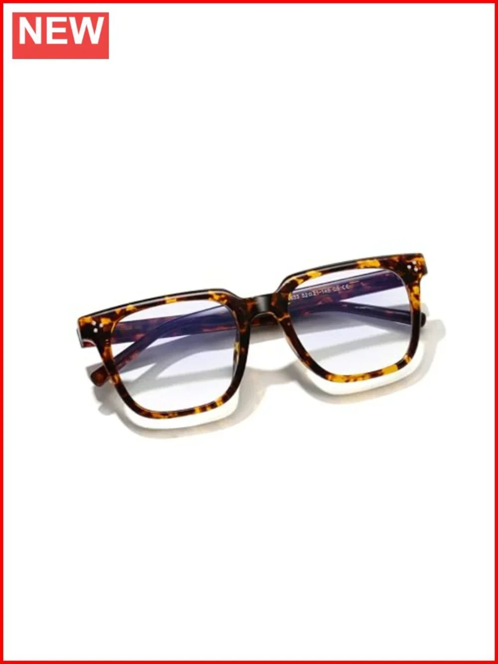 Oversized Square Blue Light Glasses TR90 Frame Reduce Eyestrain for TV Computer
